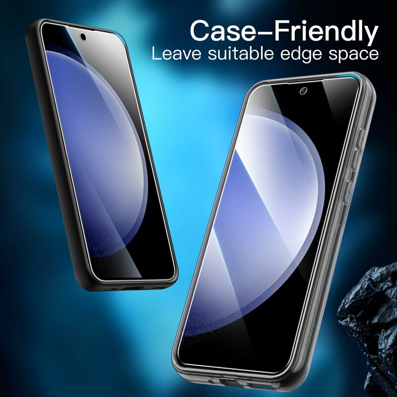 อุปกรณ์ป้องกันหน้าจอสำหรับ Galaxy S23 FE Samsung กระจกเทมเปอร์ HD 9H เคสอลูมิเนียมป้องกันรอยขีดข่วนเป็นมิตรจัดส่งฟรี