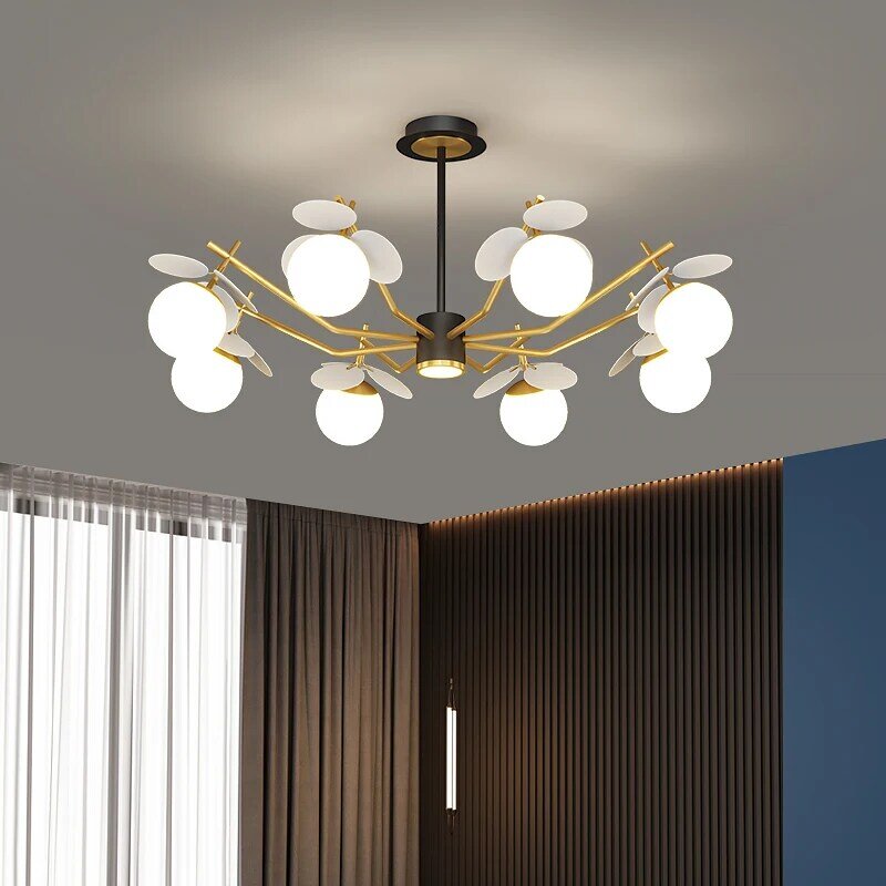 Nordic żyrandole do salonu post-nowoczesne jadalnia sypialnia dekoracje sufitu lampy kreatywne nowoczesne minimalistyczne oświetlenie LED