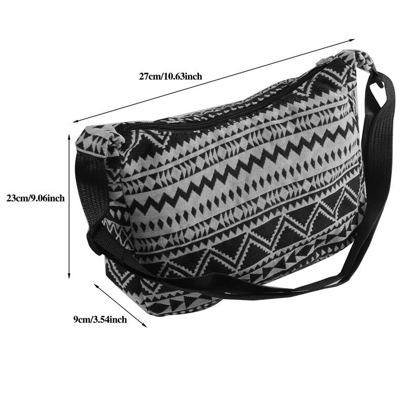 Damska torba typu Messenger Bag prosta torebka na suwak w stylu etnicznym płócienna torba na ramię mała torba 2023 tkane torba na plażę