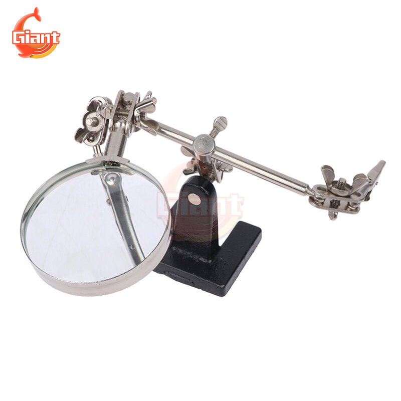 Portable Magnifier Soldering Station Adjustable 5X Magnifying Glass Auxiliary Clamp Soldering Stand Welding Rework Repair Tools