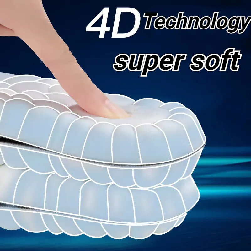 New 4D Massage Insoles Super Soft Sports Shoes Insole for Feet Running Baskets Shoe Sole Arch Support Orthopedic Inserts Unisex