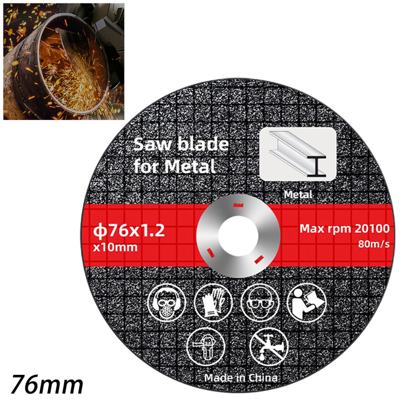 1Pc 3inch Resin Saw Blade Circular Cutting Disc Grinding Wheel 10mm Bore For Steel Cutting Tools Angle Grinder Accessories