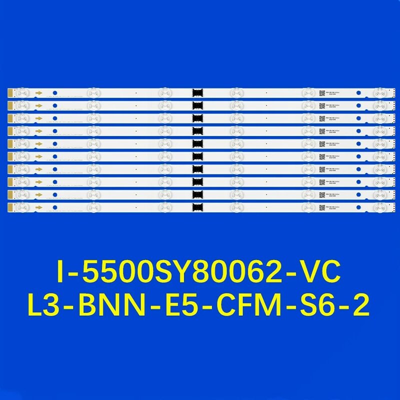شريط LED لـ 55XH8077 ، XBR-55X800H ، 55C9000F ، KD-55XH8096 ، KD-55XH8196 ، KD-55X8000H ، YSBM055CNO02 ، YSAS055CN001 ، I-5500SY80062-VC
