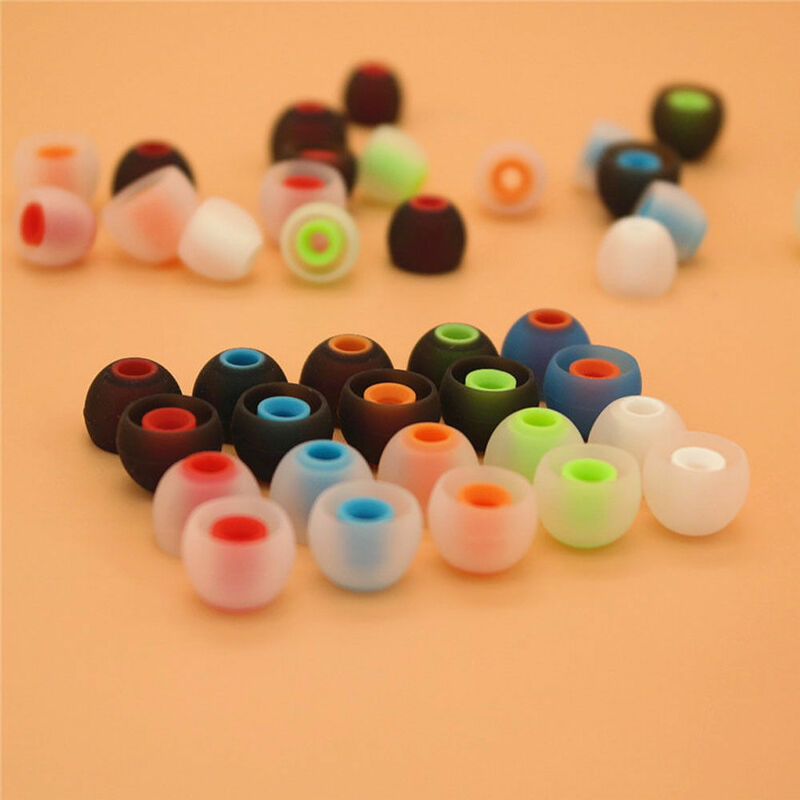 12Pcs Universal 3.8mm Soft In-ear Earbuds Tips Replacement Earphones Silicone Ear Pads Shockproof Eartips Headset S/M/L