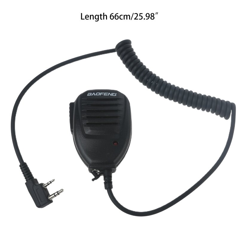 BAOFENG – haut-parleur Radio bidirectionnel à 2 broches, Microphone d'épaule, pour talkie-walkie X6HA BF-888S BF-888 BF-777 BF-658 BF-668 BF-530