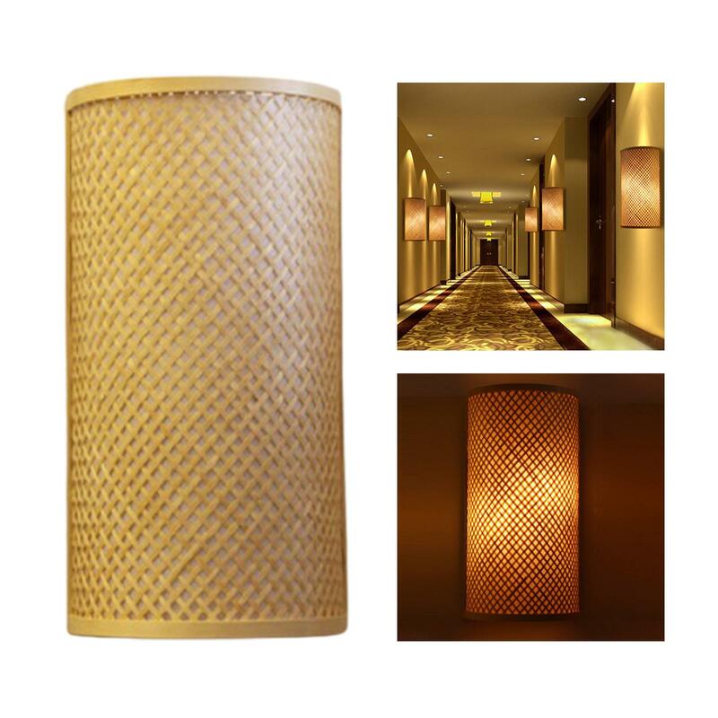 Wall Sconce Light Bamboo Fixture Home Stair Hallway Bar Corridor Lamp Decor