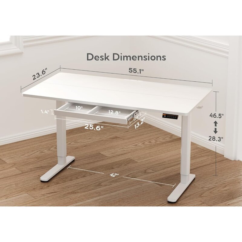 โต๊ะพับได้มีลิ้นชักยืนขึ้นไฟฟ้าโต๊ะพับได้ปรับความสูงได้แท่นวางคอมพิวเตอร์