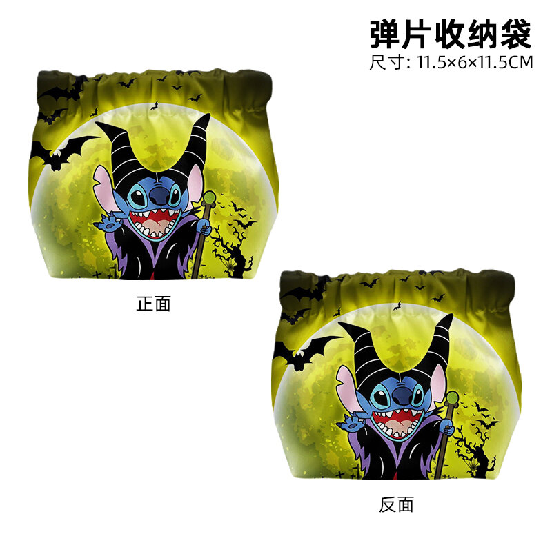 Disney Lilo Stitch Halloween T8840 Anime Briefcases Coin Bag Cartoon Makeup Bag Casual Purses Card Storage Handbag Gift