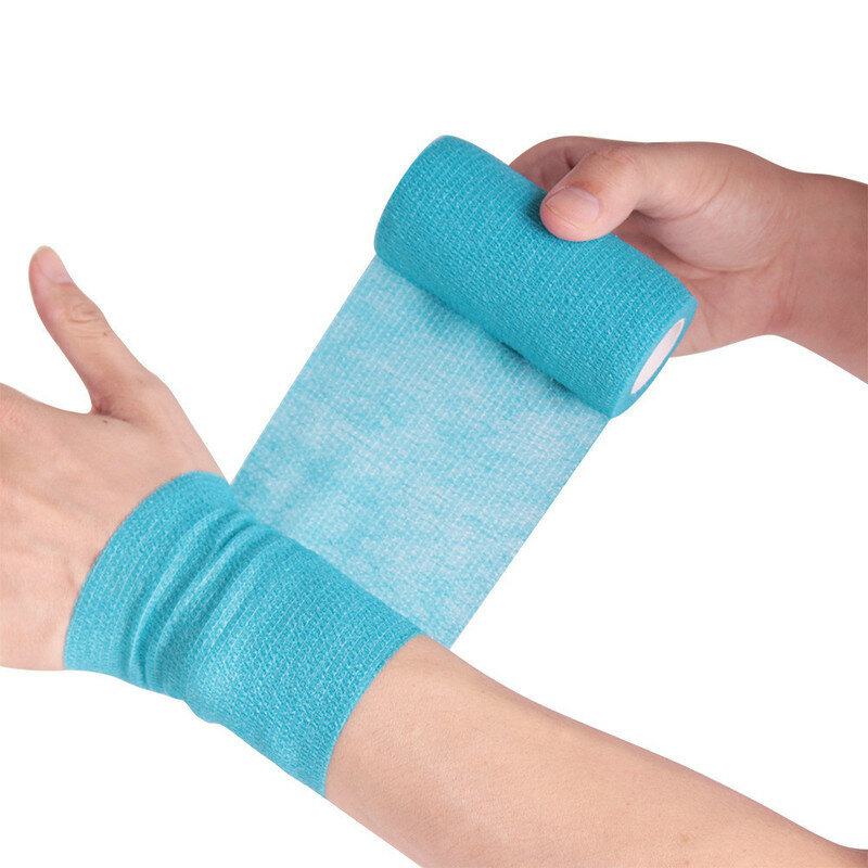 1Roll 2.5/5/10Cm * 4.5M Gaas Medische Bandage Zelfklevende Ademend Elastische Bandages voor Sport Vaststelling Vinger Pols Been