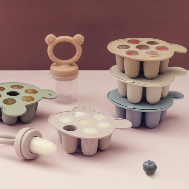 Baby Eis Pops Silikon form Eismaschine Eis am Stiel Formen Baby Obst Fütterung Schnuller Beißring Spielzeug Baby Sutff