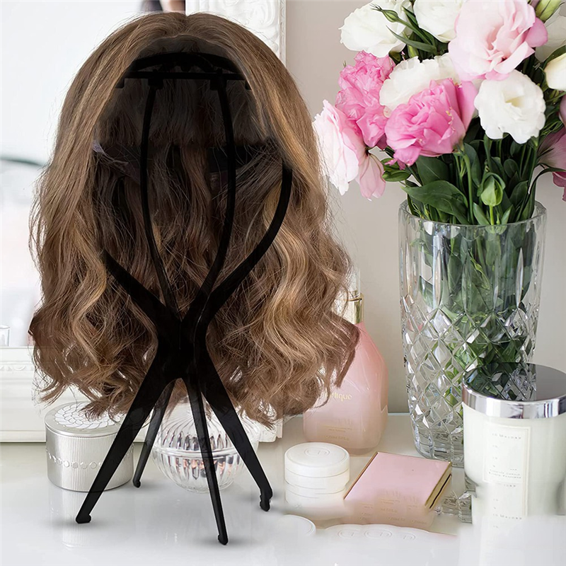 Toupee e peruca stand, suporte de peruca durável, display para exibir perucas, perucas exposição, rosa
