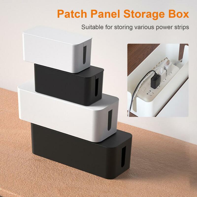 Practical Power Cord Storage Box Wire Management Anti-skid Detachable Cap Socket Organizer Box Strong Bearing Capacity