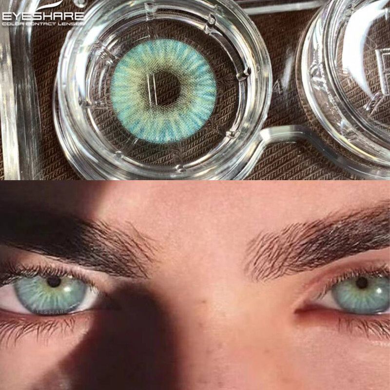 Lentes de contato de cor ocular para olhos, cor marrom e verde, nova moda, 2 pcs/pair
