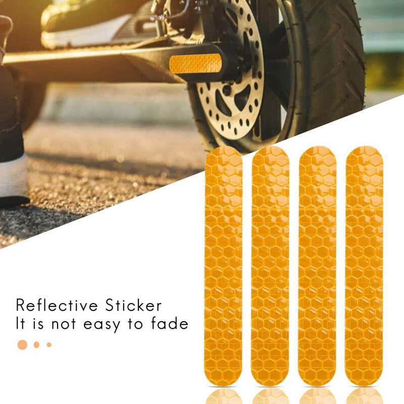 Front Rear Wheel Cover Protective Shell Reflective Sticker for Ninebot Max G30 Scooter Accessories 4PCS, Yellow