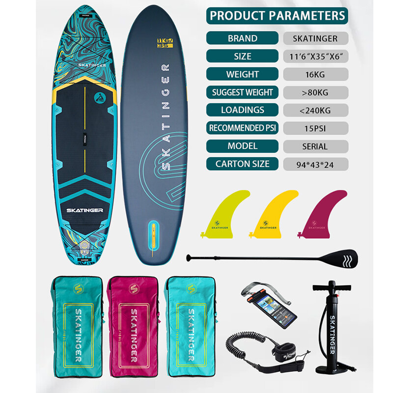 Inflável Stand-Up Paddleboard para Surf, Custom Skatinger Board para venda