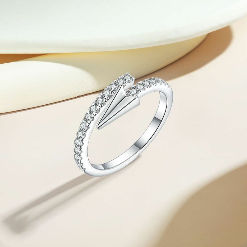 XUYUANFEN2024 nowy transgraniczny gorący sprzedawanie S925 srebro strzałka otwarty pierścień dla kobiet, unikalny i wszechstronny design