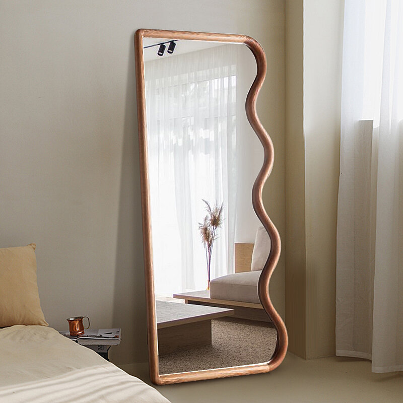 Simple dressing mirror wave floor special-shaped art fitting