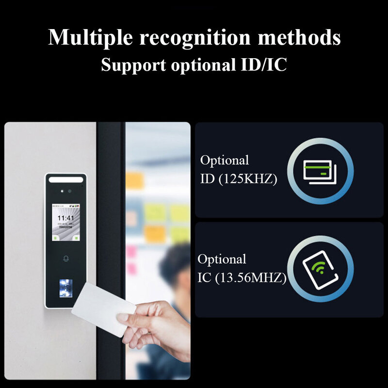 Водонепроницаемый динамический идентификатор лица ZK ADMS IP65, RFID карта, идентификация по отпечатку пальца, времени посещаемости