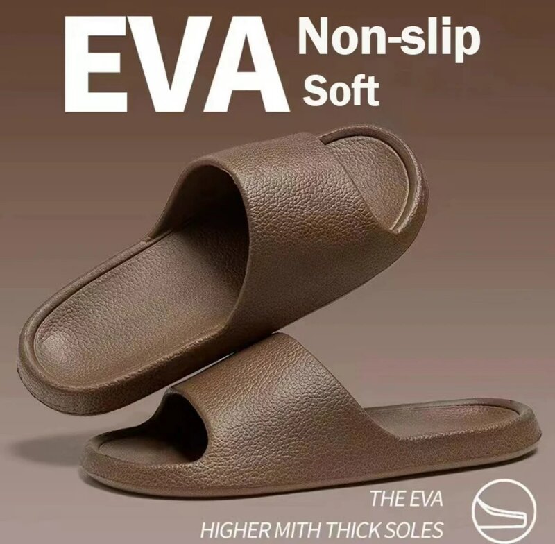 Slippers for Men Summer Women Eva Soft Bottom Slippers Indoor House Slides Flat Sandals Outdoor Beach Shoes Man Flip Flops