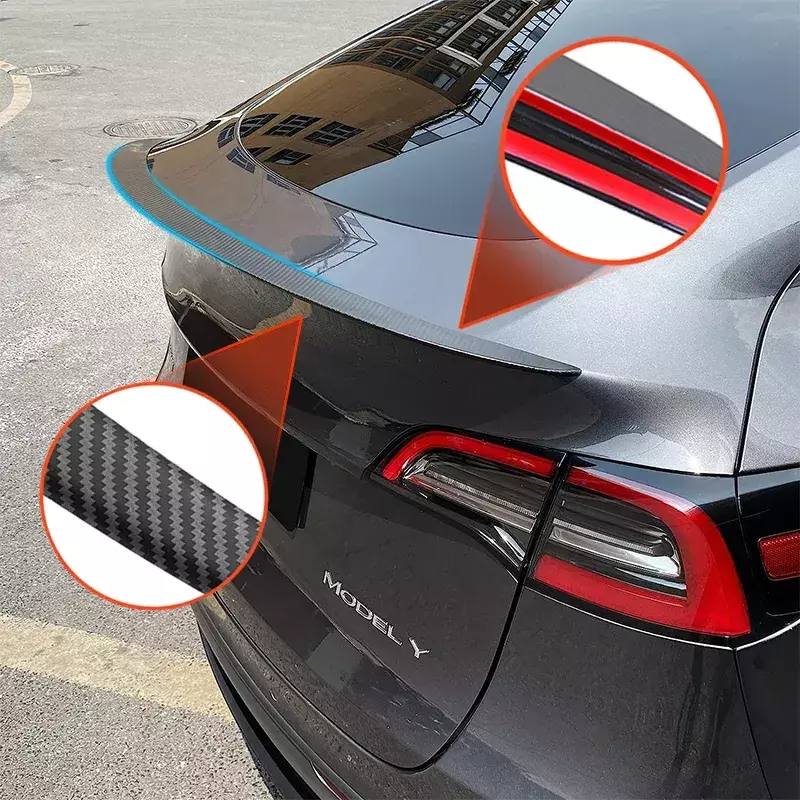 สปอยเลอร์สำหรับ Tesla รุ่น Y 2023อุปกรณ์เสริม ABS วัสดุสปอยเลอร์และปีกพอดีเทสลารุ่น3 2017-2024ลำตัวด้านหลัง Spoiler2022ริมฝีปาก
