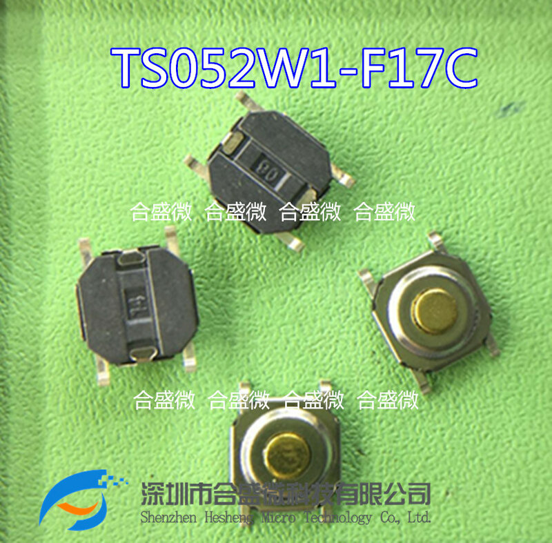 Detas-Interruptor de toque importado, quatro pernas, remendo, botão micro, 4x4x1.5mm, Ts052w1-f17c