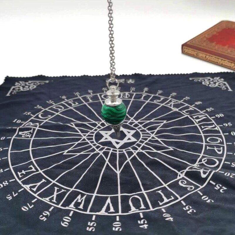 Neue Verkauf 2022 Neue Tarot Tischdecke Divination Tarot Karte Pad Pendel Magie Pentagramm Runes Tarot Altar Tisch Tuch 30x30cm