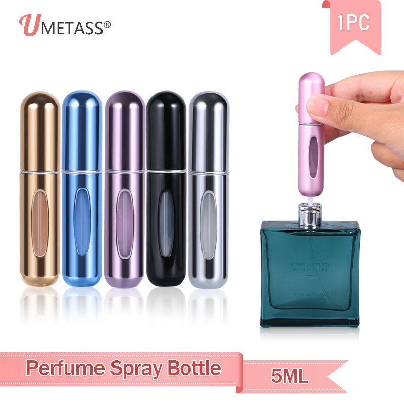 Botella de perfume recargable de 5 ml – Mini atomizador de perfume para viaje – Botella de spray portátil vacía
