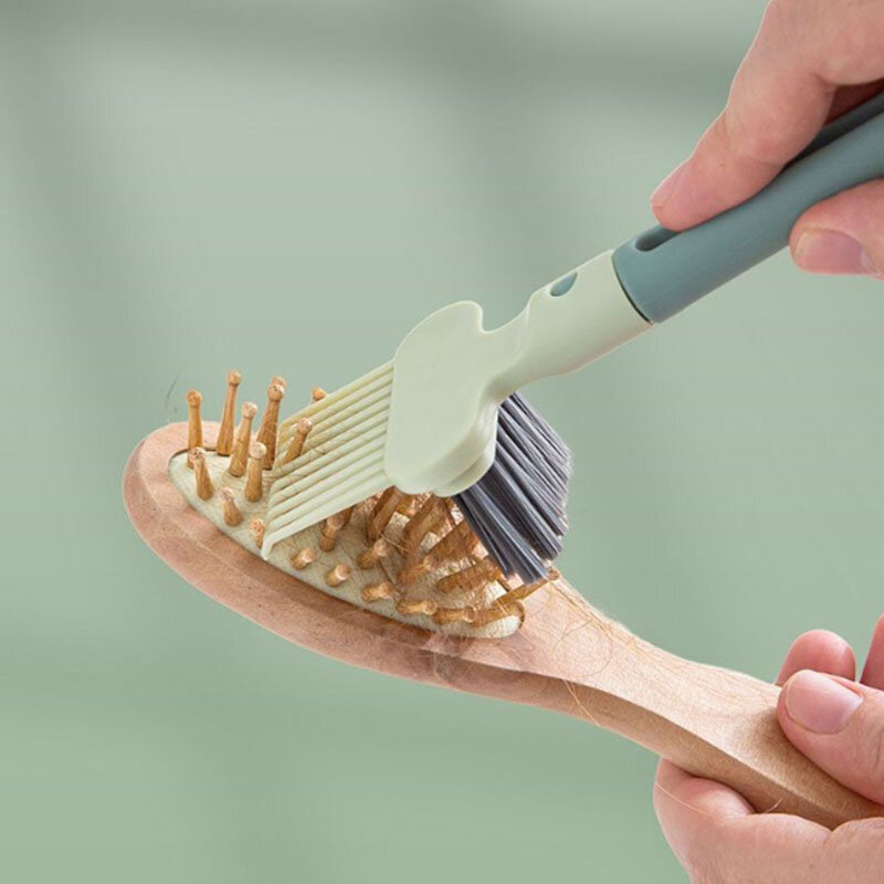 Cepillo de limpieza de peine con mango de plástico, 1 piezas, herramientas integradas, productos de limpieza, cepillo de limpieza, garra de Peine de madera