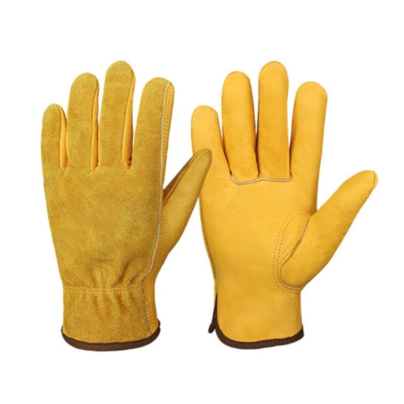 Wytrzymałe skórzane rękawice do ciężkich prac zapewniają bezpieczeństwo i czystość dłoni