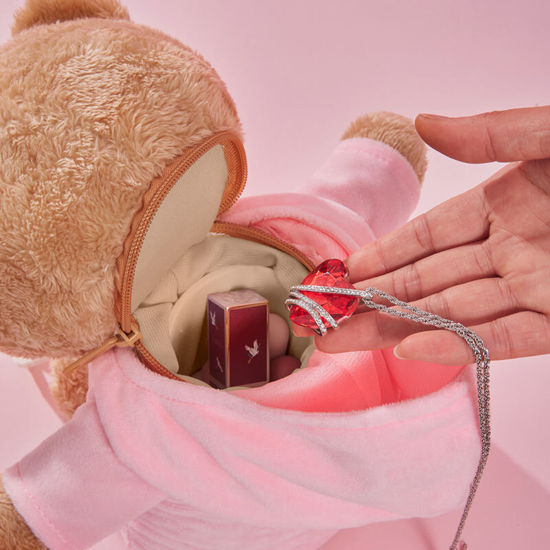 2024 baru boneka beruang tersembunyi penyimpanan kompartemen aman pandangan rahasia hadiah kreatif untuk uang perhiasan anak-anak topi boneka dapat dilepas