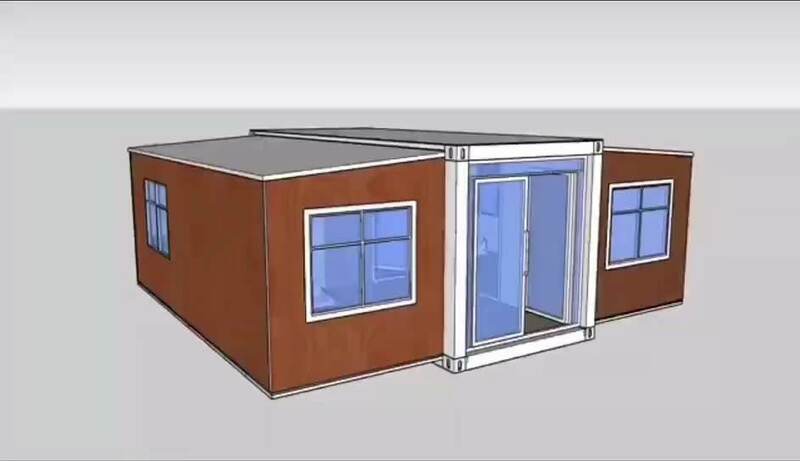 Wasserdichtes Container haus 40 ft erweiterbares Mobil heim Wohnwagen tragbare Häuser 2 Schlafzimmer 4 Schlafzimmer Container haus