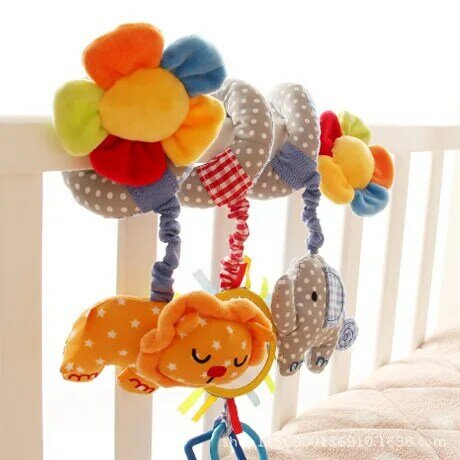 High Quality Baby Music Bed And Cart Stroller Accessories Cute Animal With Flower Pendant
