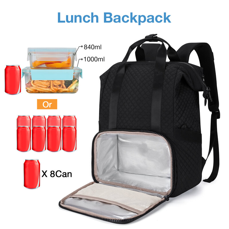 BAGSMART-mochila de Picnic para viaje al aire libre, bolsa fresca con aislamiento para comida fresca, portátil