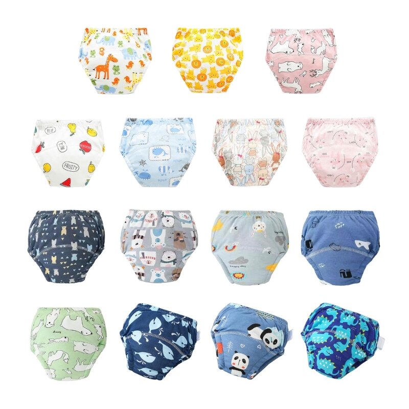 Baby Training Pants Nowborn Reusable Cotton Elastic Waist Nappies Underwear P31B