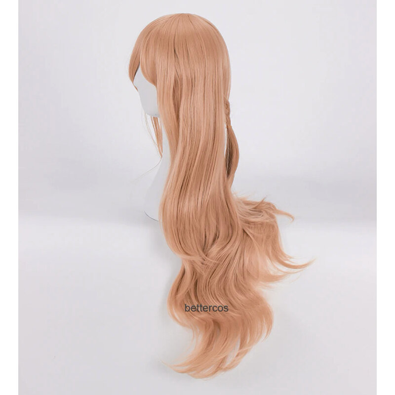 Sword Art Online Yuuki Asuna Cosplay Wig SAO Yuki Asuna Long Orange Heat Resistant Synthetic Hair Wig Wig Cap