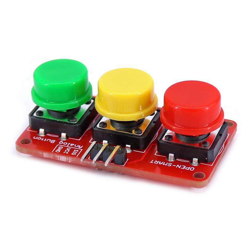 10PCS 3 Canali Colorato Grande Chiave Pulsante Analogico Sensore di Modulo Compatibile per Arduino OPEN-SMART