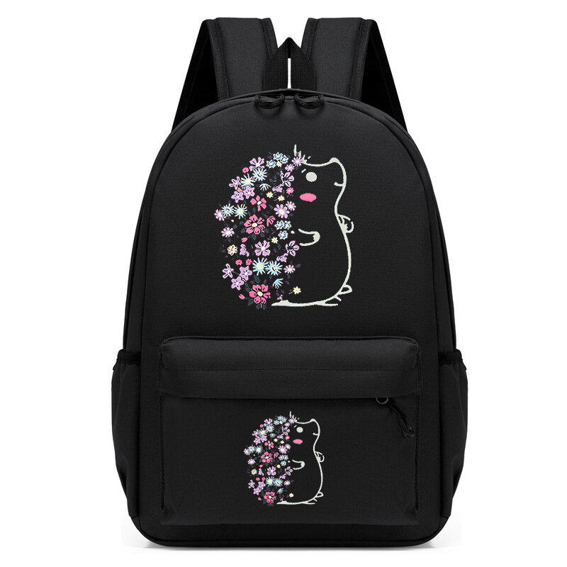 New Bagpack Kids Backpack School Bag Cute Animal Floral Hedgehog Print Backpack Children Anime Bagpack Kindergarten School Bags