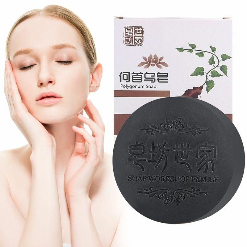 Er shou wu Shampoo Seifen extrakt Shampoo Multiflora Shampoo Riegel tief Reinigung fördert das Haar wachstum verhindert Haarausfall