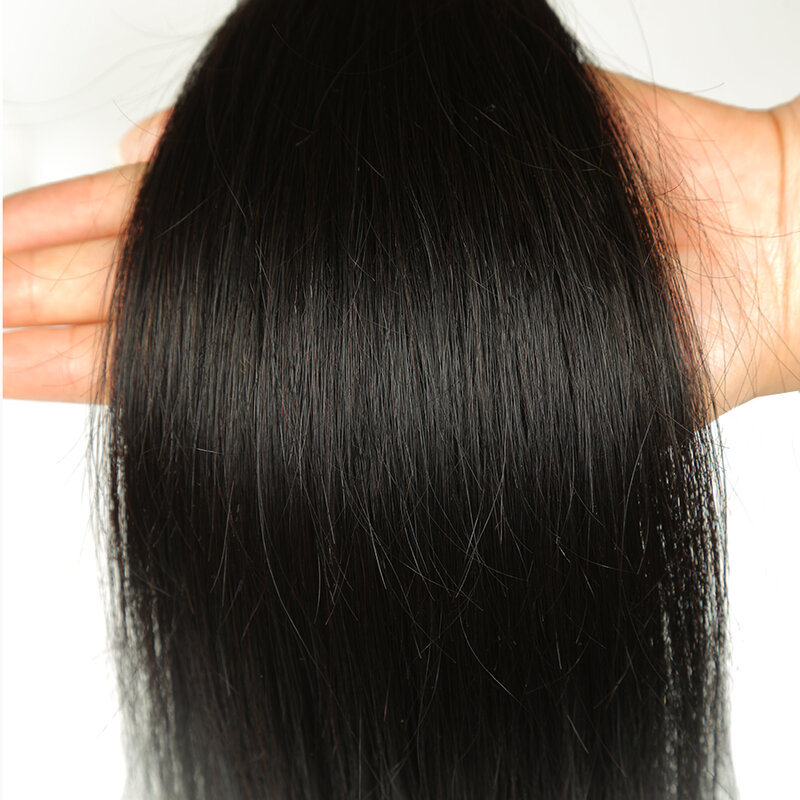 Bundel jalinan rambut lurus tulang bundel rambut manusia lurus Brasil rambut Remy