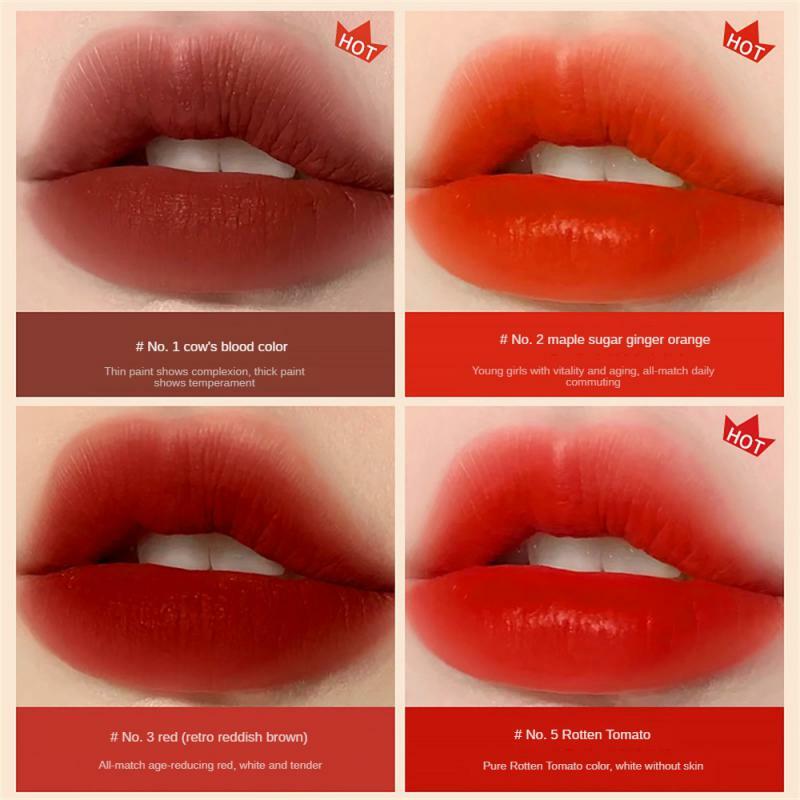 Rouge à Lèvres Velours 256 Liquide, Brcorporelle, Imperméable, Longue Durée, pour Femme, Teinte Rouge, Cosmétique de miles pour Étudiant