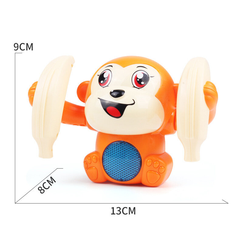 Elektryczna małpka dla niemowląt ze światłem i kontrolą dźwięku muzyki Crawling Pet Interaktywne wczesne zabawki edukacyjne dla malucha
