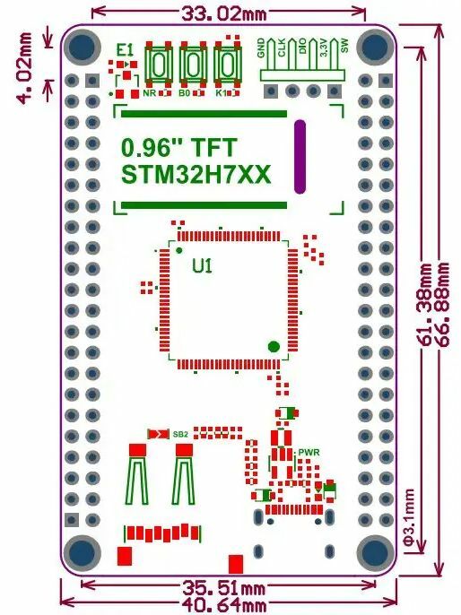 WeAct-placa base de demostración STM32H743, STM32H743VIT6, STM32H7, STM32