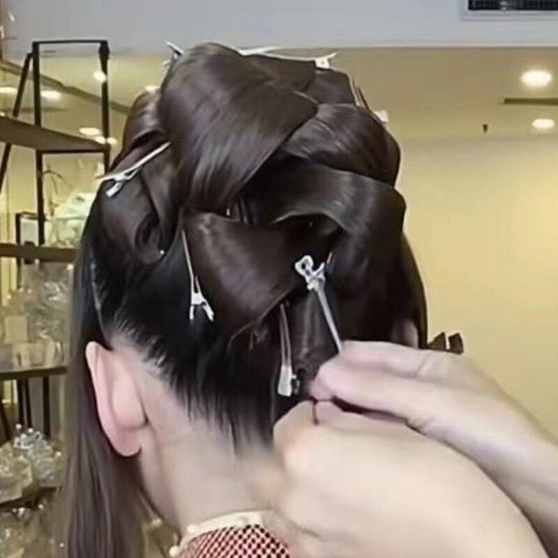 10/20 sztuk profesjonalny damski Salon naprawiono spinka do włosów Curl Hairclip makijaż bez zagnieceń klips do włosów fryzjerskie urządzenie do stylizacji z torbą