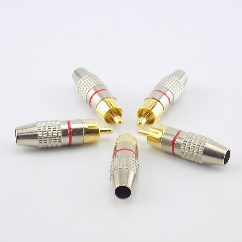 10pcs RCA Male Connector to Male BNC Audio Connector Cable Plug Adapter For CCTV Camera Audio Video D6