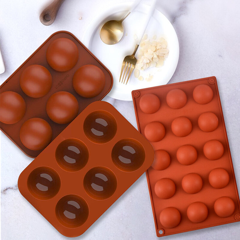 3D круглая полусферическая силиконовая форма для выпечки «сделай сам», форма для пудинга, мусса, шоколада, экологически чистая форма для торта, кухонные аксессуары, инструменты