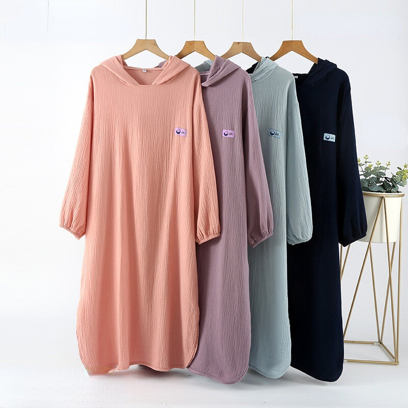 2024 Long Sleeved Men's and Women's Crepe Yarn Hooded Cape Solid 4 Colors Bathrobes Loose Large Size Lazy Blanket Hoodie Blanket