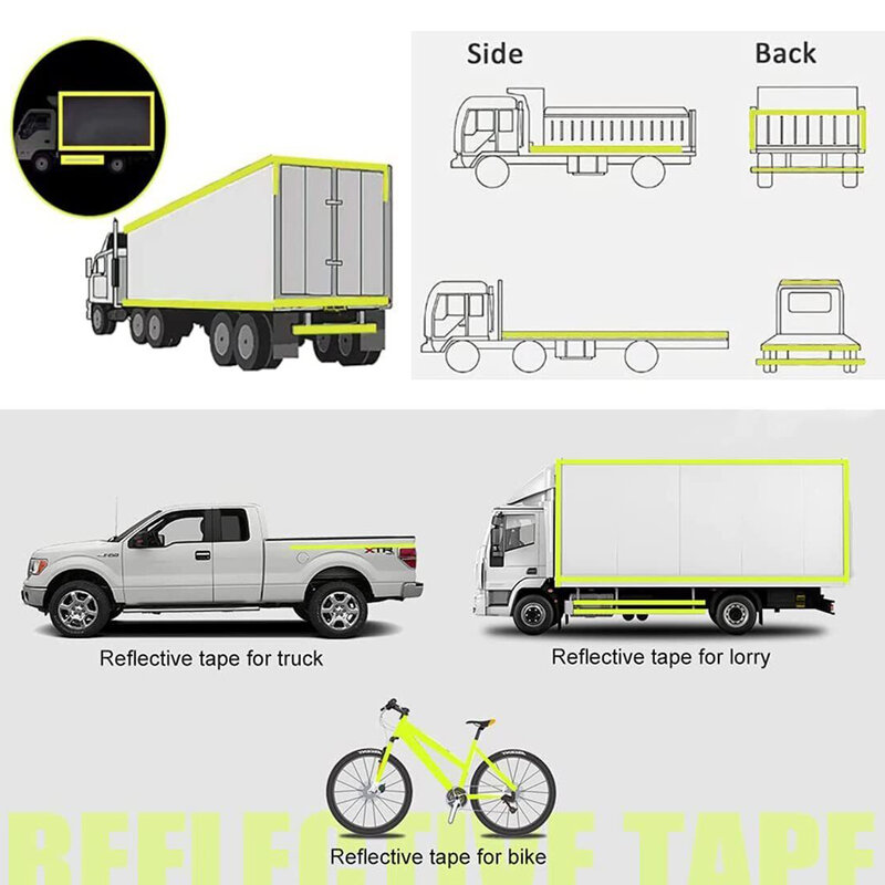 Waterdichte Reflecterende Tape Industriële Markering Tape Voor Outdoor Auto 'S Vrachtwagens