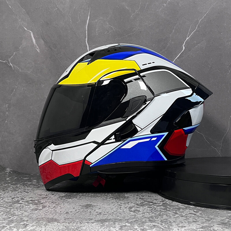ORZ-991 Modular Filp up Motorcycle Helmet Full Face Racing Helmet Dual Visors DOT Approved motosiklet kaskı