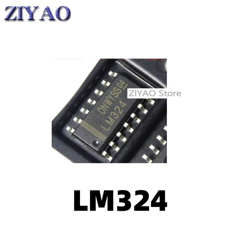 Puce d'amplificateur, LM324 LM324DR LM324DT LM324M SMD SOP14, 1 pièce