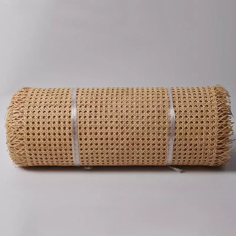 35-50cm di larghezza griglia in tessuto rotolo di Rattan di plastica indonesiano materiale per strumenti di riparazione cinese per la decorazione di mobili da tavolo dell'armadio per sedie
